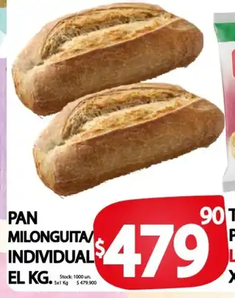 Supermercados Mariano Max Pan Milonguita/Individual El Kg oferta