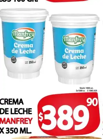 Supermercados Mariano Max Crema De Leche Manfrey x 350ml oferta
