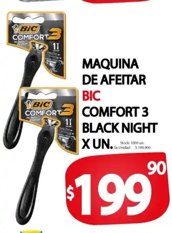 Supermercados Mariano Max Maquina De Afeitar Bic Comfort 3 Black Night x Un oferta