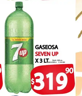 Supermercados Mariano Max Gaseosa Seven Up x 3lt oferta