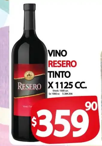 Supermercados Mariano Max Vino Resero Tinto x 1125cc oferta