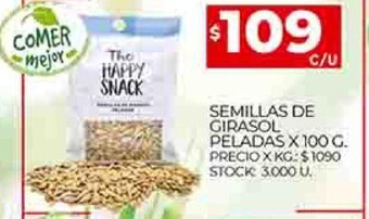 Supermercados DIA Semillas de Girasol Peladas x 100g oferta