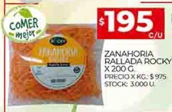 Supermercados DIA Zanahoria Rallada Rocky x 200g oferta