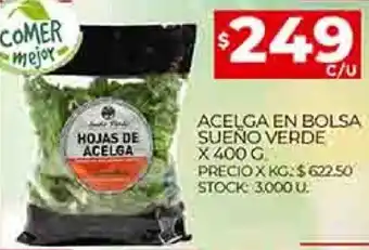 Supermercados DIA Acelga En Bolsa Sueño Verde x 400g oferta