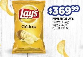 Makro Papas fritas lay's oferta