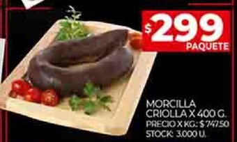 Supermercados DIA Morcilla Criolla x 400g oferta