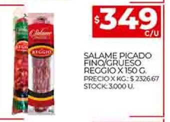 Supermercados DIA Salame Picado Fino/Grueso Reggio x 150g oferta