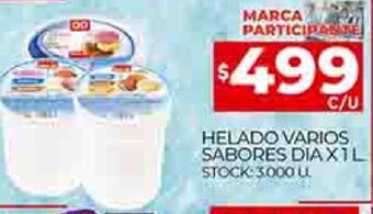 Supermercados DIA Helado Varios Sabores Dia x 1L oferta