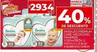 Supermercados DIA Pañales premium care pampers oferta