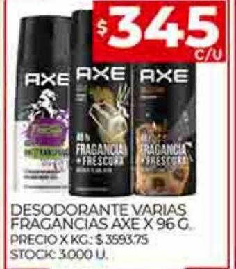 Supermercados DIA Desodorante varias fragancias axe oferta