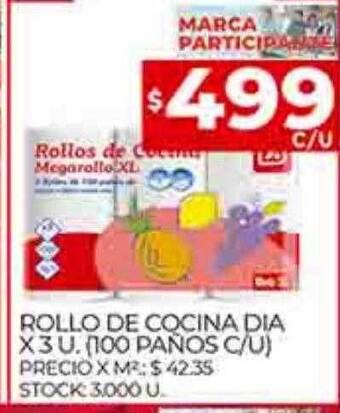 Supermercados DIA Rollo de cocina dia oferta
