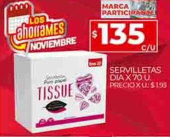Supermercados DIA Servilletas dia oferta
