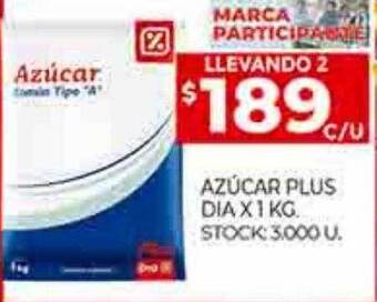 Supermercados DIA Azúcar plus dia oferta