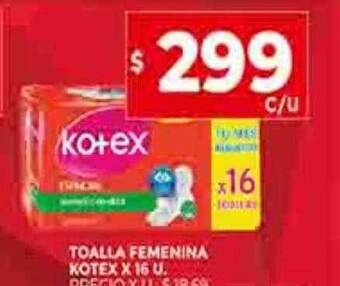Supermercados DIA Toalla femenina kotex oferta