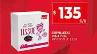 Supermercados DIA Servilletas dia oferta