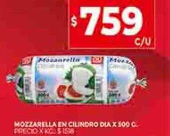 Supermercados DIA Mózzarella en cilindro dia oferta