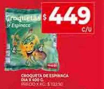 Supermercados DIA Croqueta de espinaça dia oferta