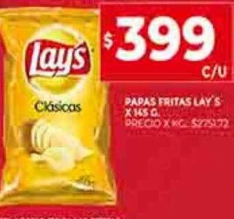 Supermercados DIA Papas fritas lay's oferta