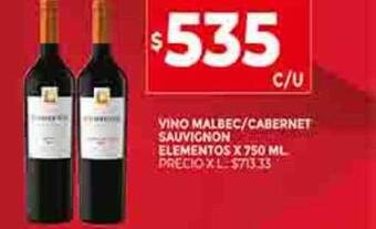 Supermercados DIA Vino malbec cabernet sauvignon elementos oferta