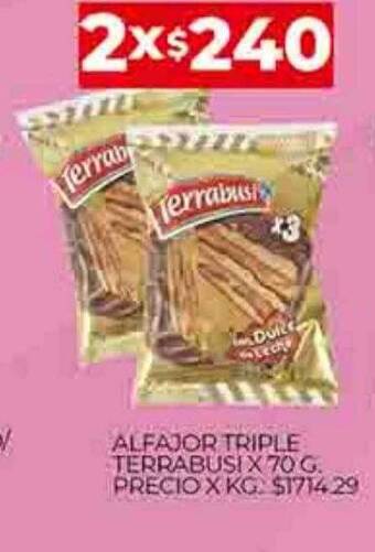 Supermercados DIA Alfajor triple terrabusi oferta