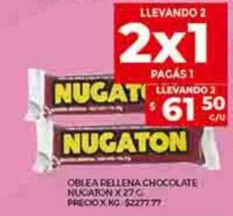 Supermercados DIA Oblea rellena chocolate nugaton oferta