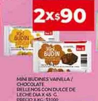 Supermercados DIA Mini budines vainilla chocolate rellenos con dulce de leche dia oferta