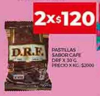 Supermercados DIA Pastillas sabor café drf oferta