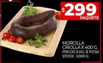 Supermercados DIA Morcilla criolla oferta