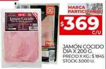Supermercados DIA Jamón cocido dia oferta