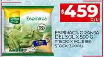 Supermercados DIA Espinaca granja del sol oferta