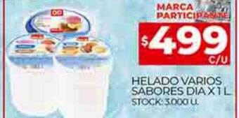 Supermercados DIA Helado varios sabores dia oferta