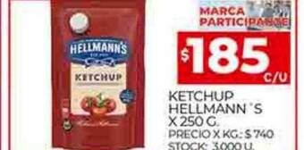 Supermercados DIA Ketchup hellmann's oferta