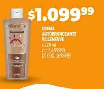 Makro Crema autobronceante villeneuve oferta