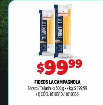 Makro Fideos la campagnola oferta