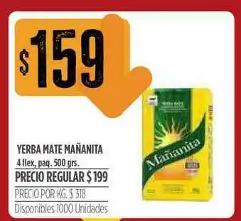 Supermercados Vea Mañanita Yerba Mate 4 Flex. Paq. 500 Grs. oferta