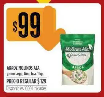 Arroz Molinos Al Grano Largo, Fino, Bsa 1 Kg