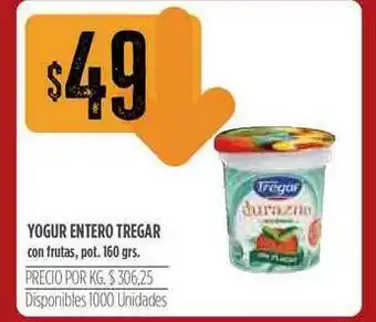 Supermercados Vea Yogur Entero Tregar Con Frutas, Pot 160 Grs. oferta