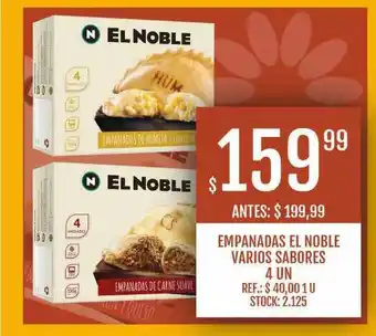 Supermercados Todo Empanadas El Noble Varios Sabores 4 Un oferta