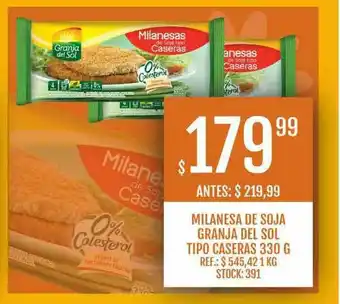 Supermercados Todo Milanesa De Soja Granja Del Sol Tipo Caseras oferta