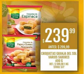 Supermercados Todo Croquetas Granja Del Sol Varios Sabores 400g oferta