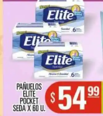 Supermercados Caracol Pañuelos Elite Packet Seda x 60u oferta
