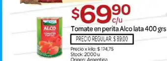 Tomate En Perita Alco 400grs