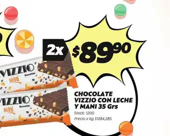 Ferniplast Chocolate Vizzio Con Leche Y Mani 32grs oferta