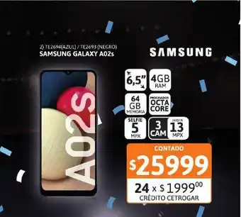 Cetrogar Samsung Galaxy A02s oferta