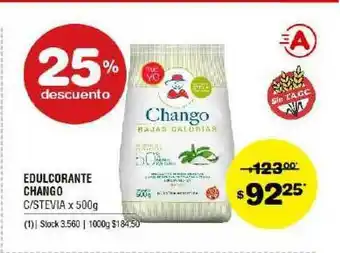 Atomo Conviene Edulcorante Chango C Stevia 25% Descuento x 500g oferta