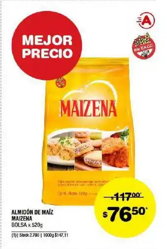Atomo Conviene Almidón De Maíz Maizena Bolsa x 520g oferta