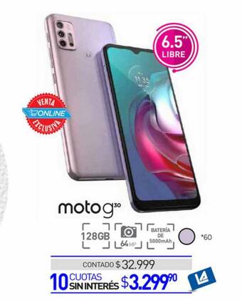 La Anonima Moto G30 oferta