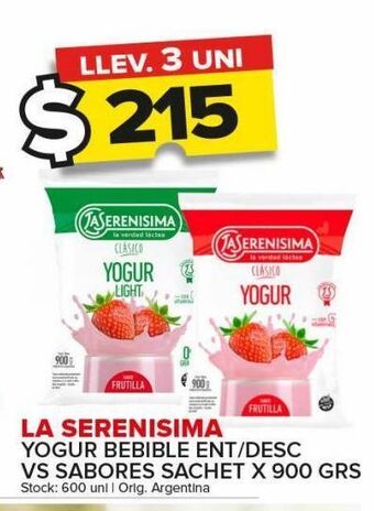 Carrefour Maxi Yogur la serenísima oferta