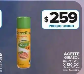 Carrefour Maxi Aceite aerosol oferta