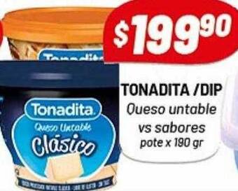 Almacor Tonadita-dip queso untable vs sabores oferta